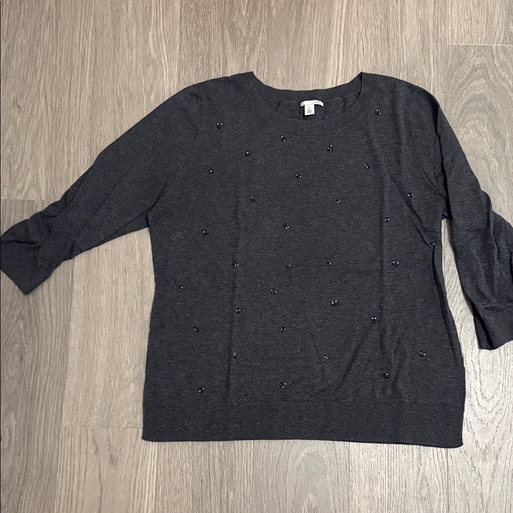 Halogen Charcoal Knit Top